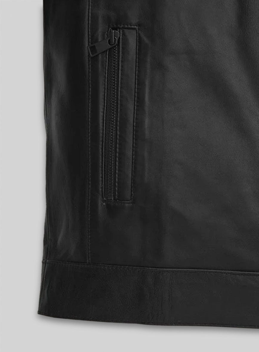 Black Vin Diesel Leather Jacket #2