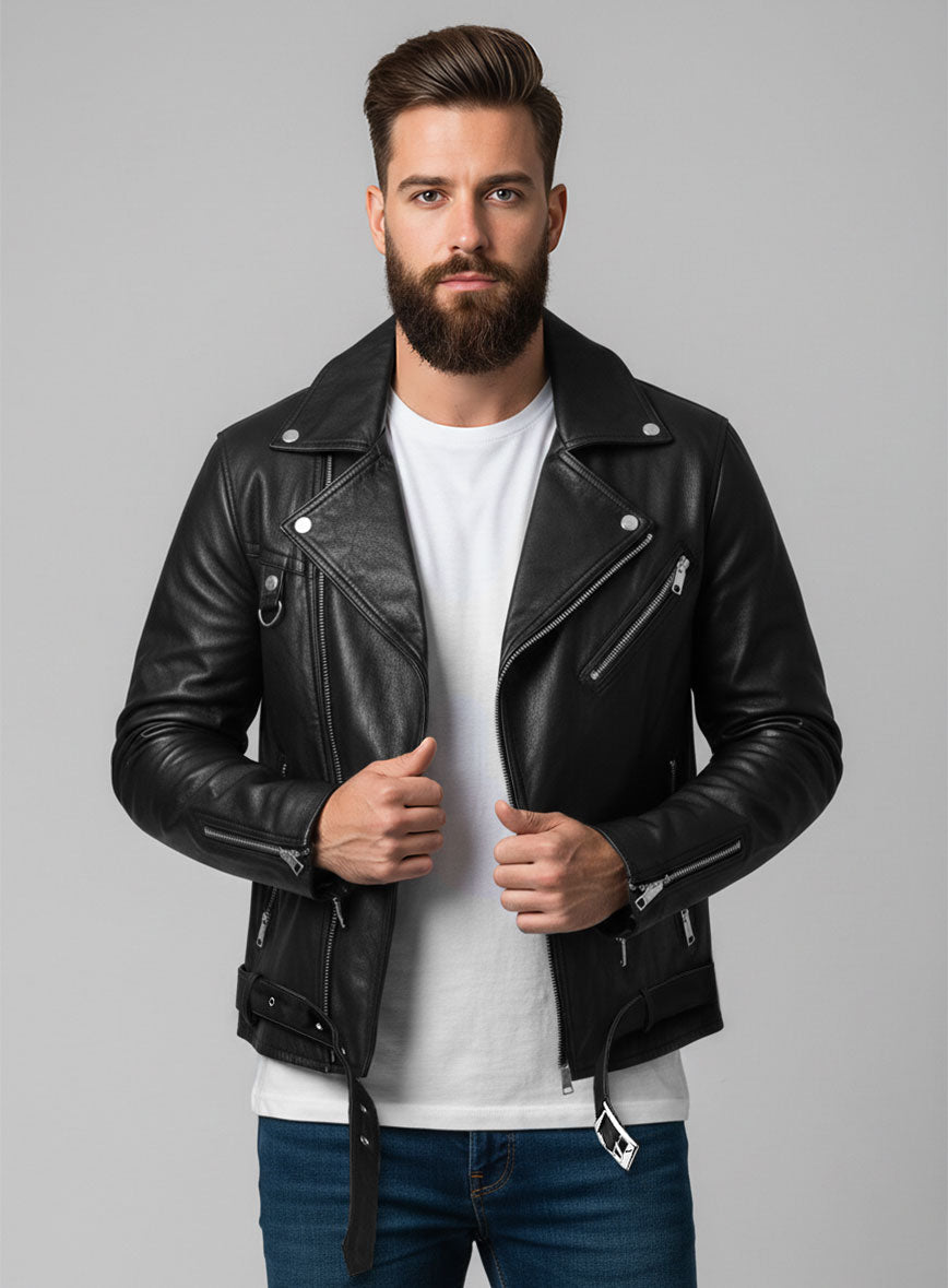 Black Volt Leather Jacket