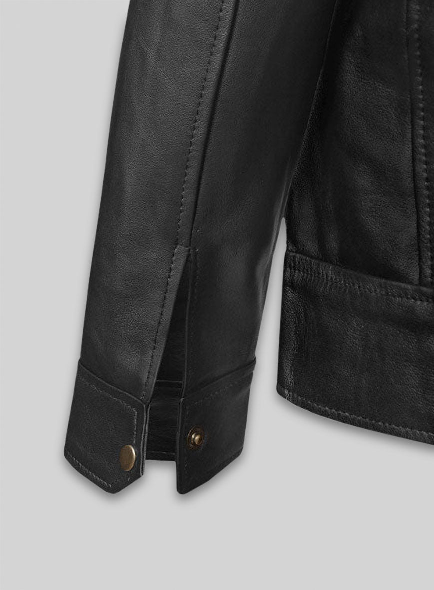 Black Zac Efron Baywatch Leather Jacket
