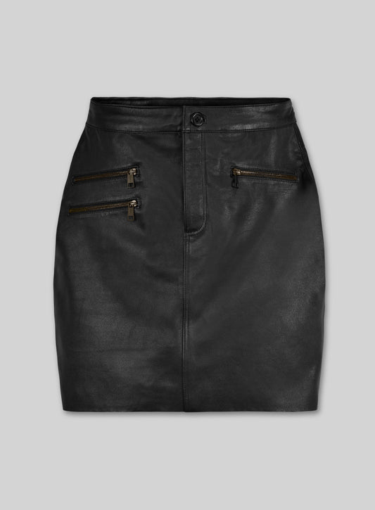 Blake Lively Leather Skirt #1