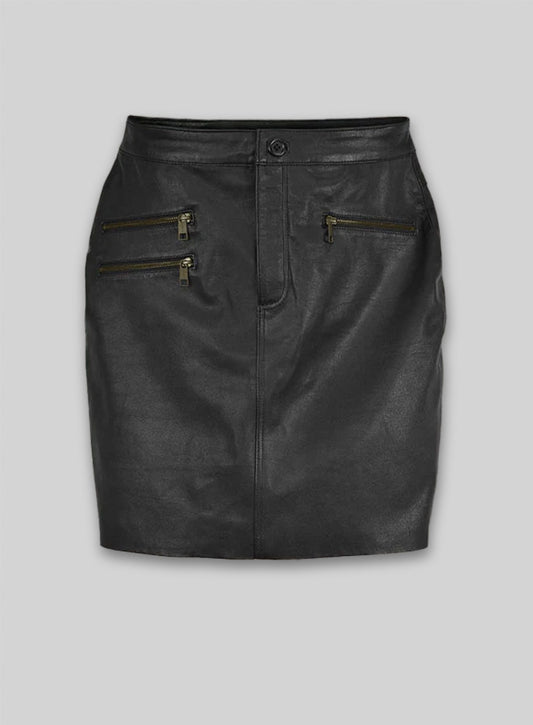 Blake Lively Leather Skirt #1
