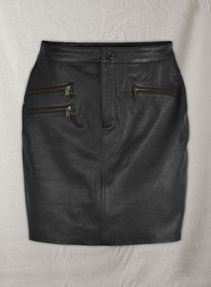 Blake Lively Leather Skirt #1 - LeatherCult