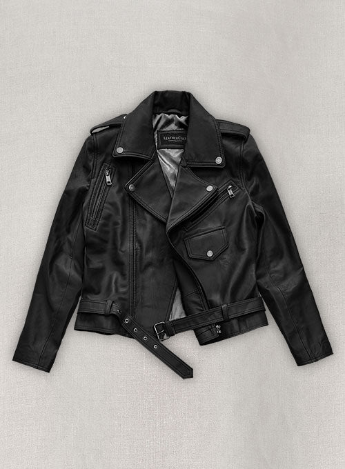 Black Jessica Alba Leather Jacket - LeatherCult