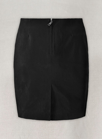 Black Stretch Amanda Holden Leather Skirt - LeatherCult