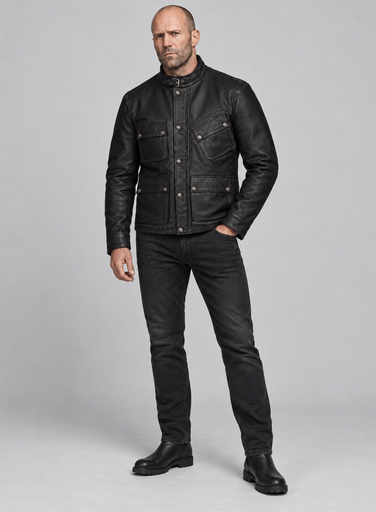 Blitz Jason Statham Leather Jacket