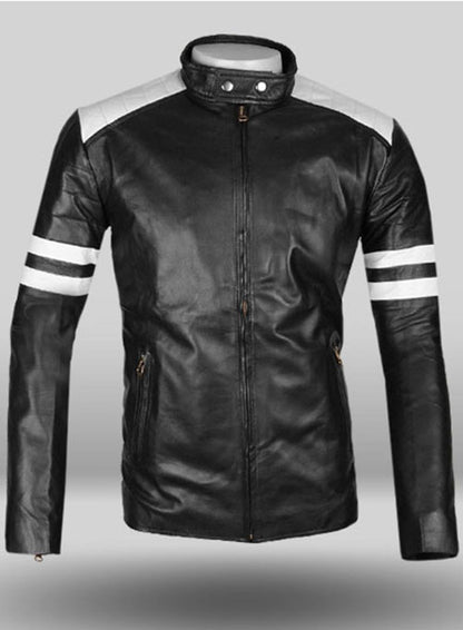 Black Fight Club Leather Jacket - LeatherCult