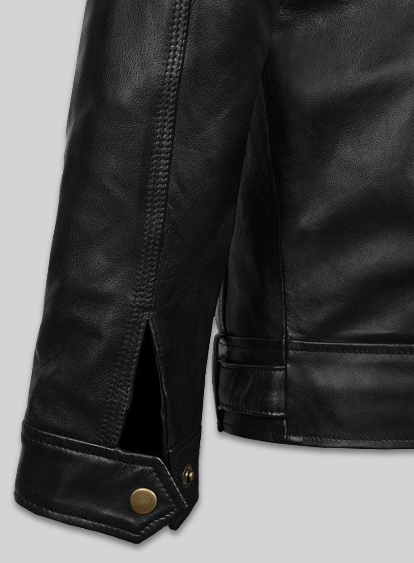 Black Leather Jacket # 660