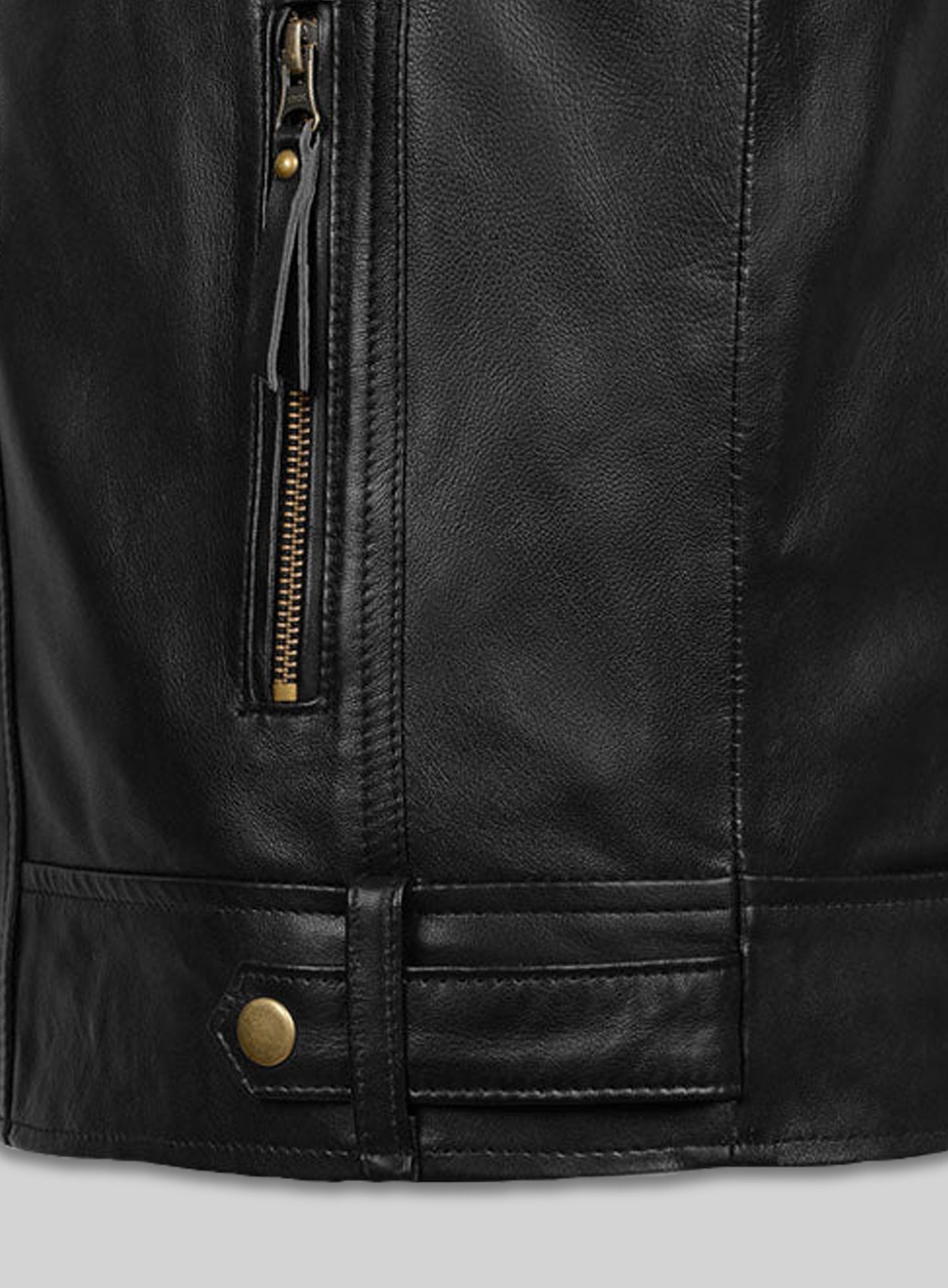Black Leather Jacket # 660