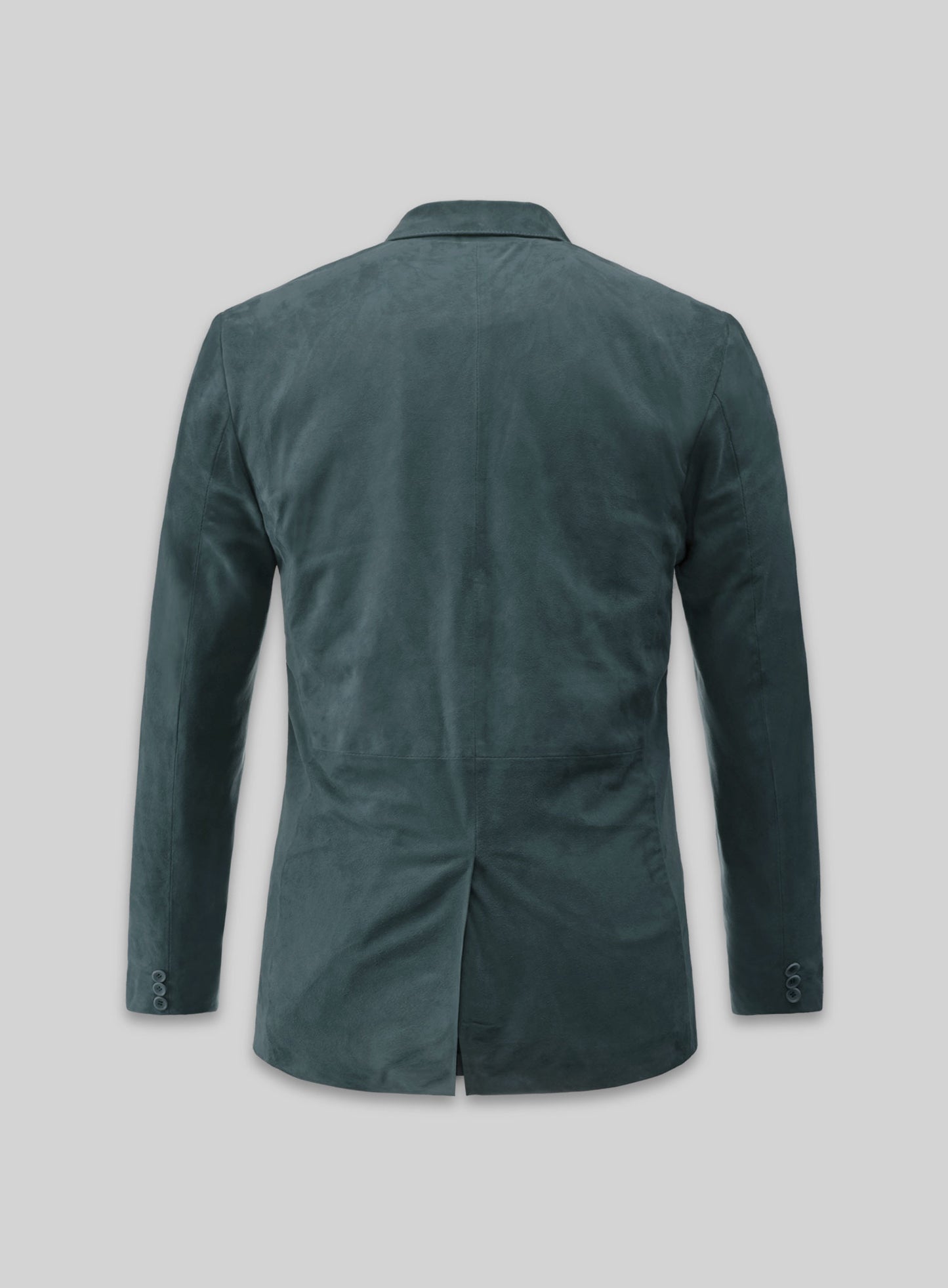 Blue Suede Leather Blazer