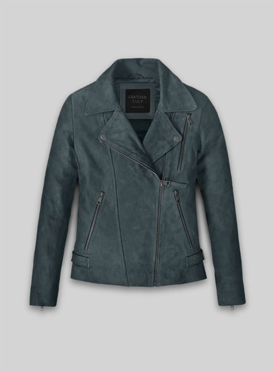 Blue Suede Vanessa Hudgens Leather Jacket #3