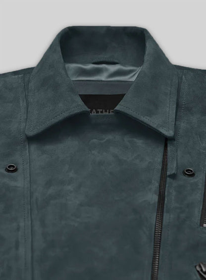 Blue Suede Vanessa Hudgens Leather Jacket #3
