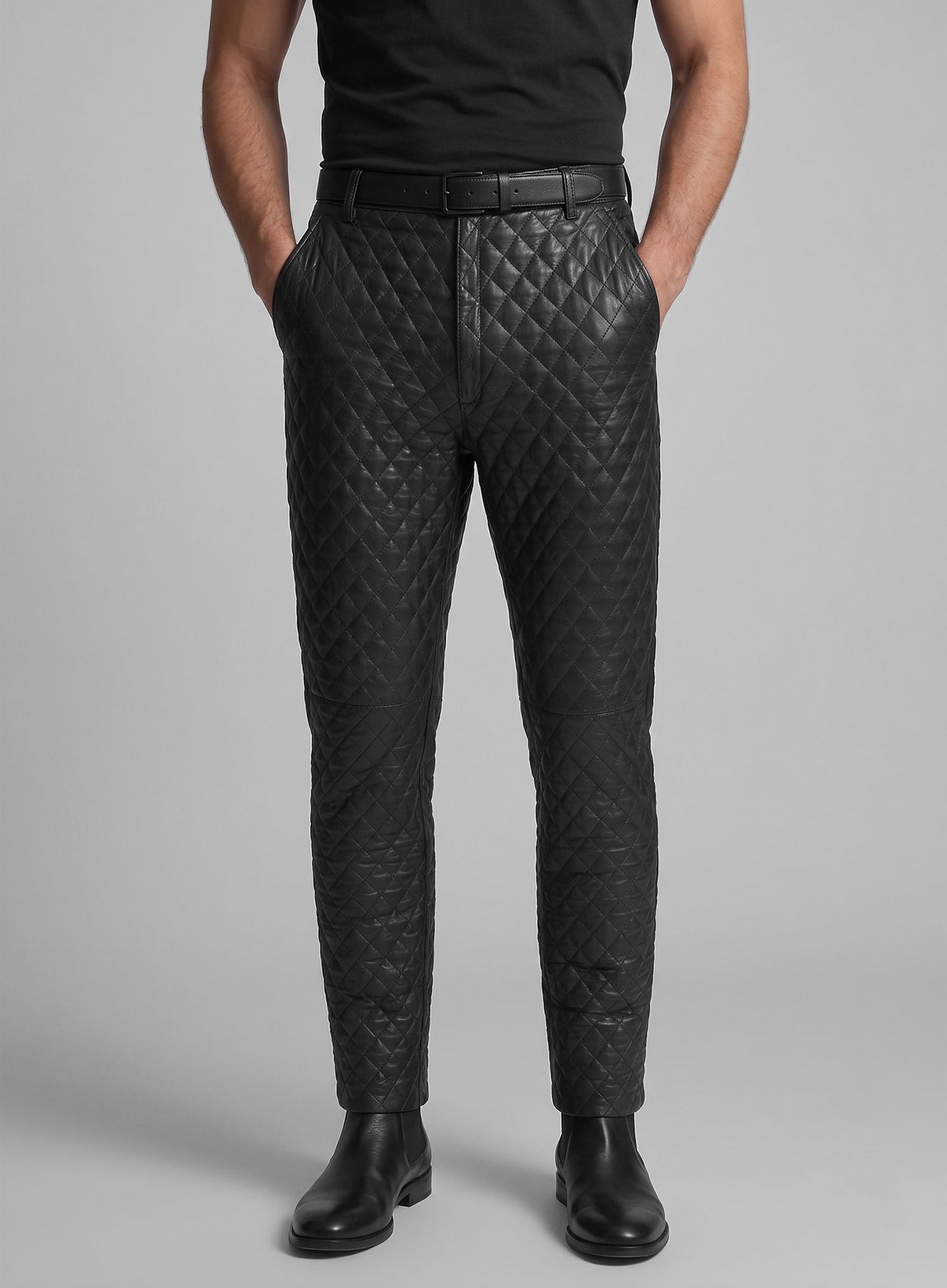 Bocelli Quilted Leather Pants
