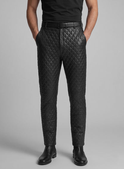 Bocelli Quilted Leather Pants