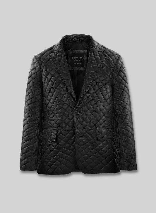 Bocelli Quilted Leather Blazer