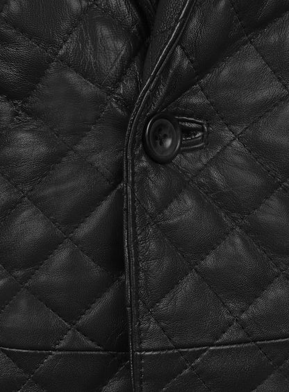 Bocelli Quilted Leather Blazer