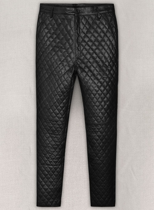 Bocelli Quilted Leather Pants - LeatherCult