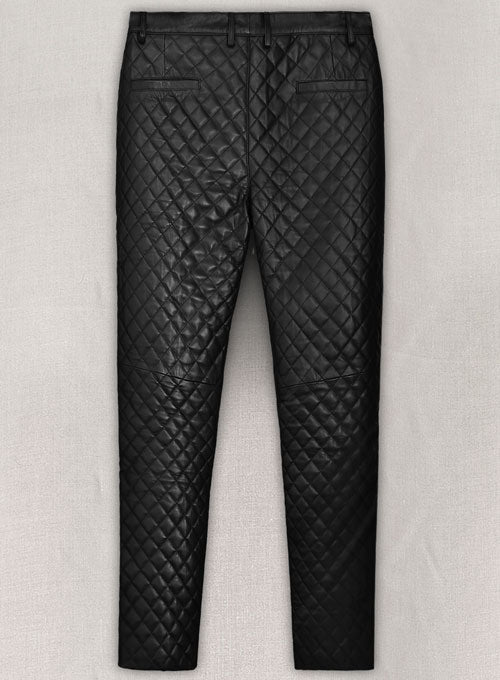 Bocelli Quilted Leather Pants - LeatherCult