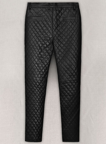Bocelli Quilted Leather Pants - LeatherCult