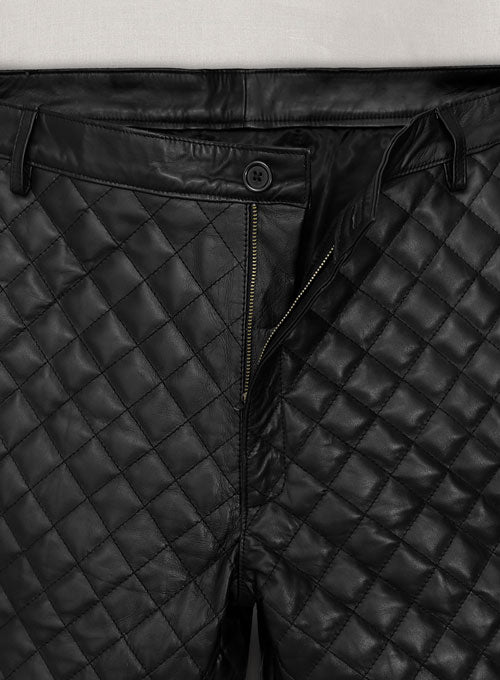 Bocelli Quilted Leather Pants - LeatherCult