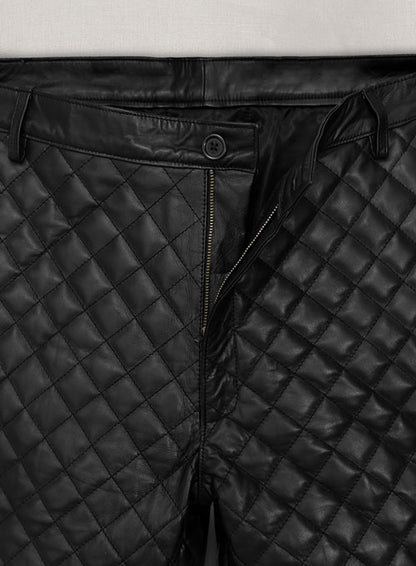 Bocelli Quilted Leather Pants - LeatherCult