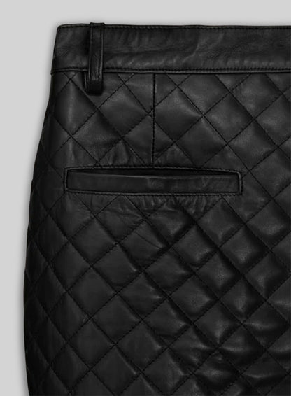 Bocelli Quilted Leather Pants