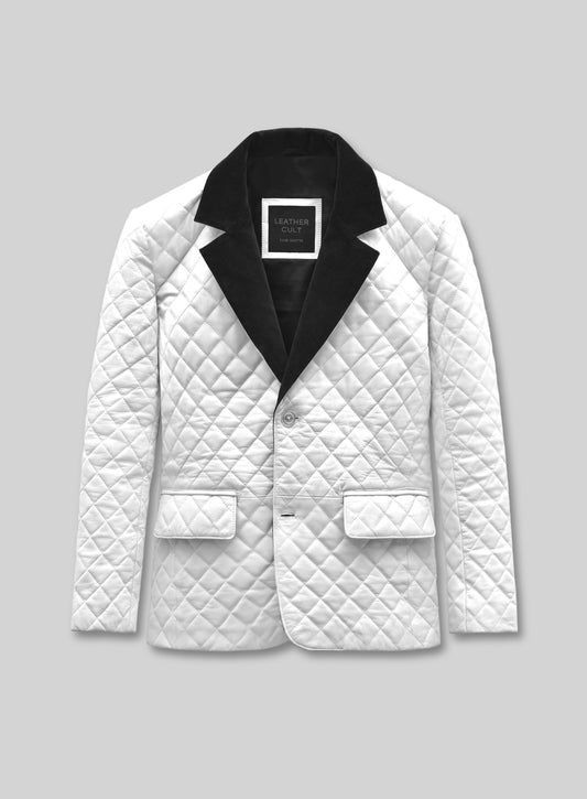 Bocelli Tuxedo Quilted Leather Blazer