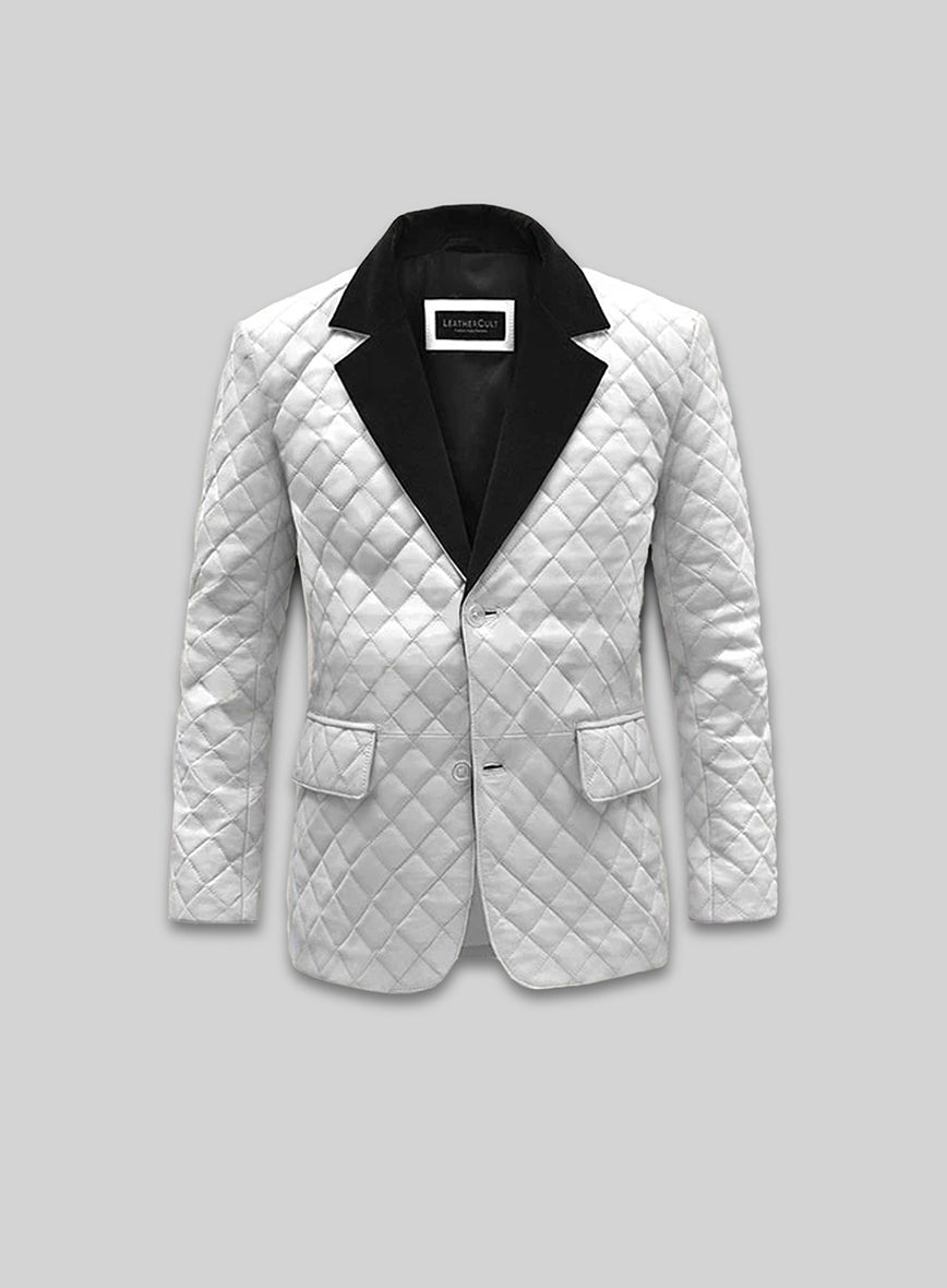 Bocelli Tuxedo Quilted Leather Blazer