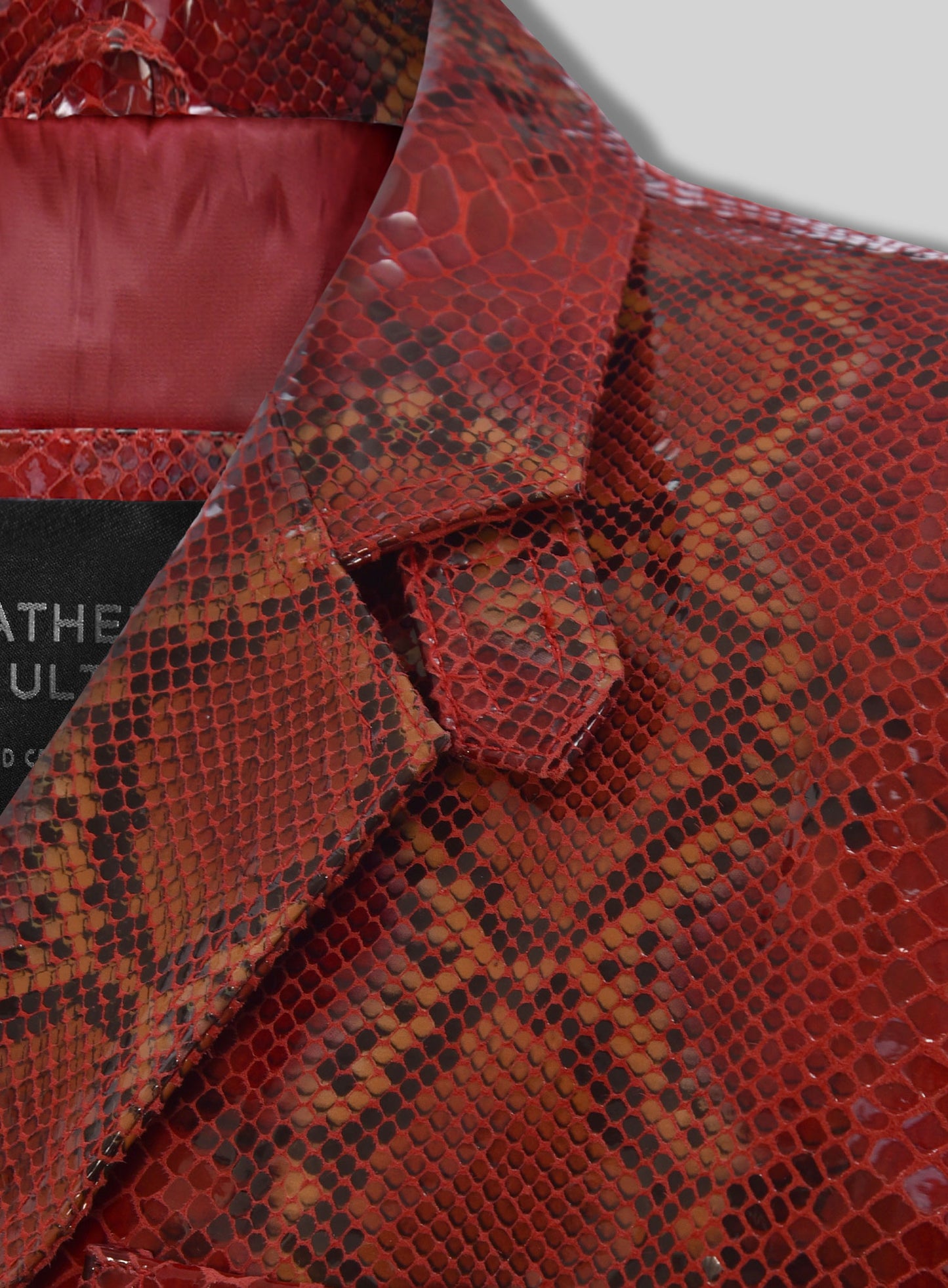 Bold Red Python Floyd Mayweather Leather Blazer