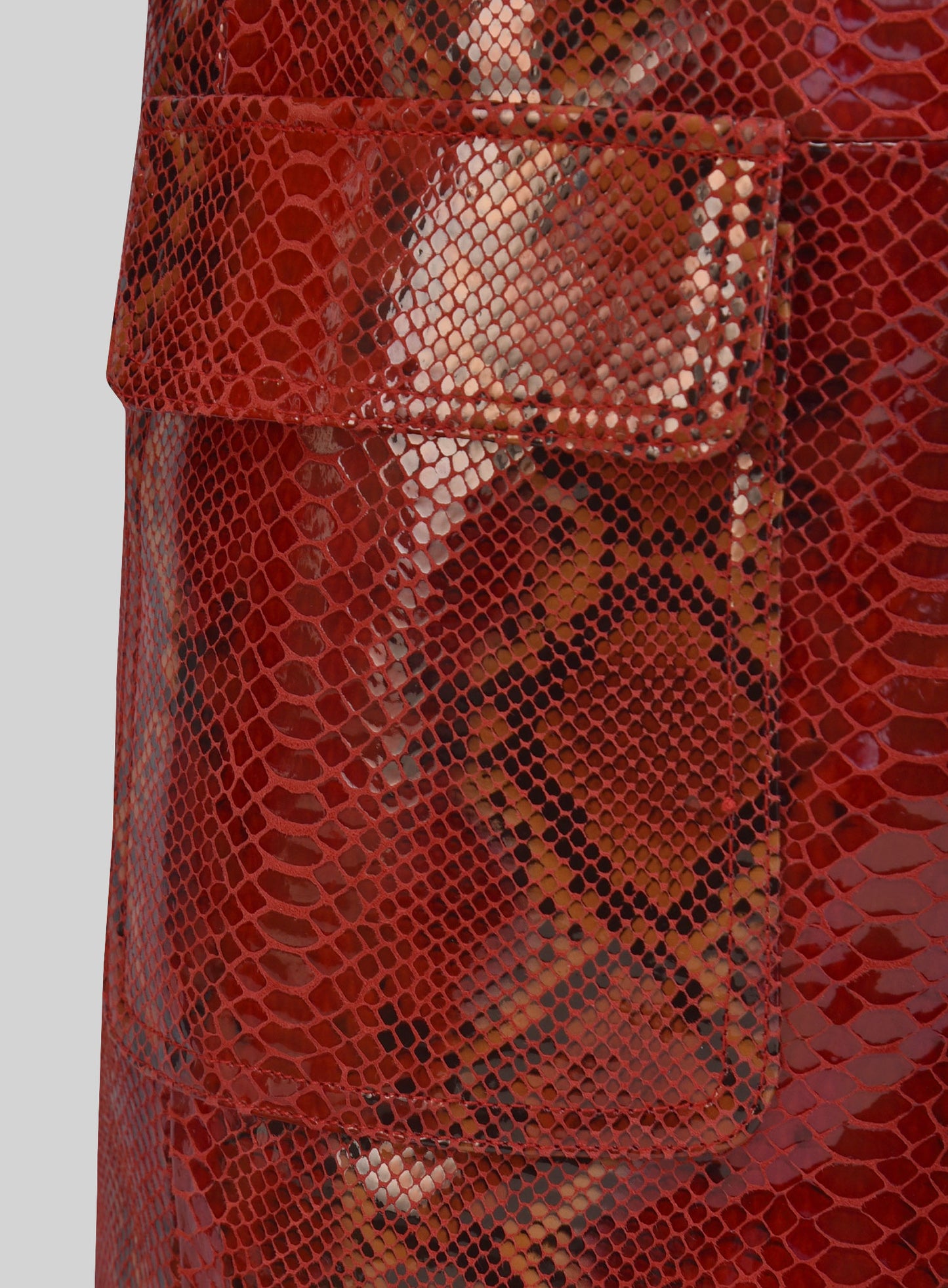 Bold Red Python Floyd Mayweather Leather Blazer