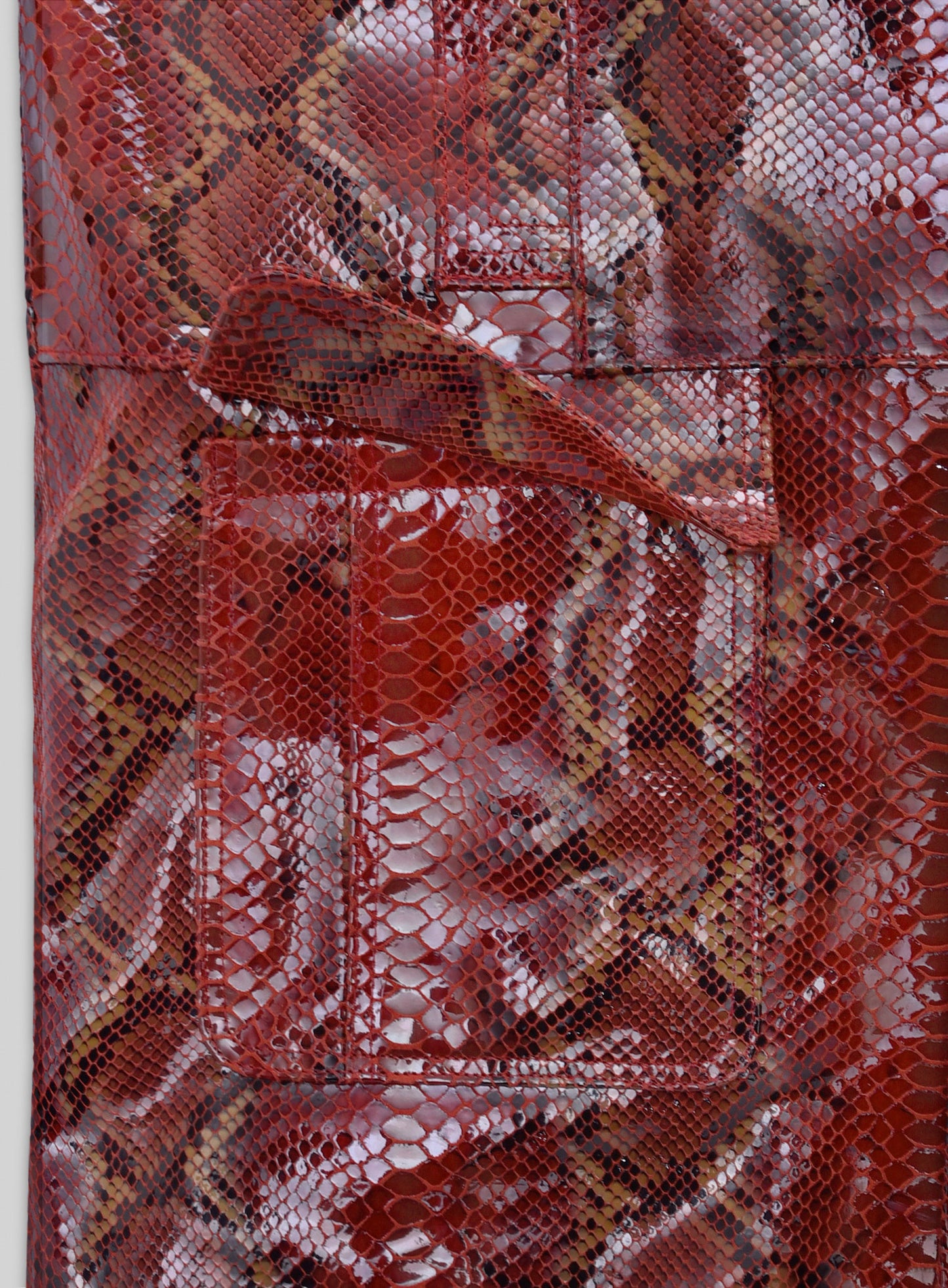 Bold Red Python Johnny Depp Donnie Brasco Leather Blazer