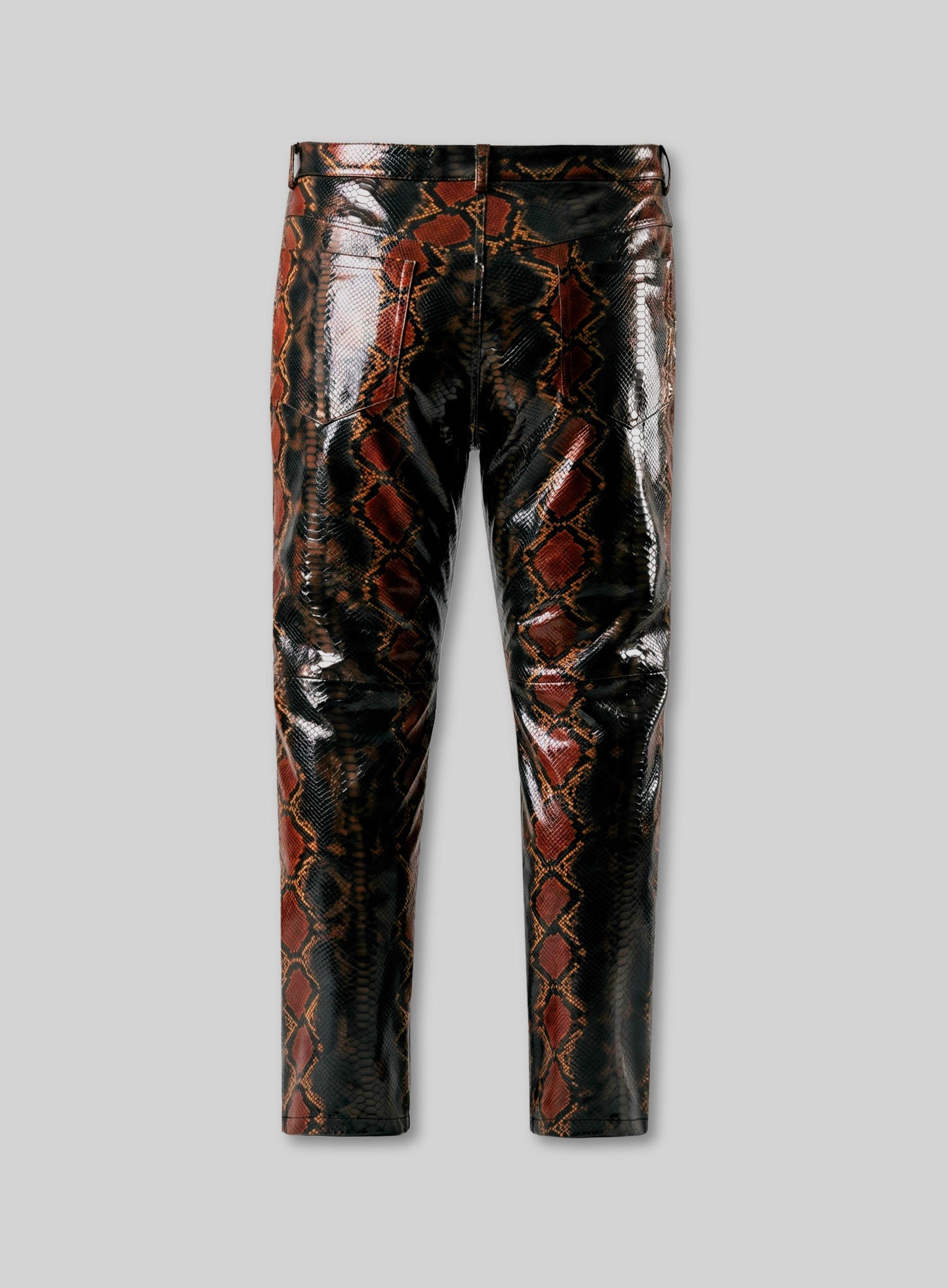 Bold Knight Python Leather Jeans