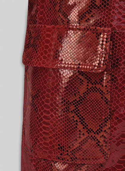 Bold Red Python Floyd Mayweather Leather Blazer