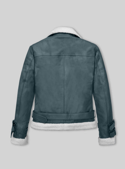 Bon Blue Rita Ora Leather Jacket #2