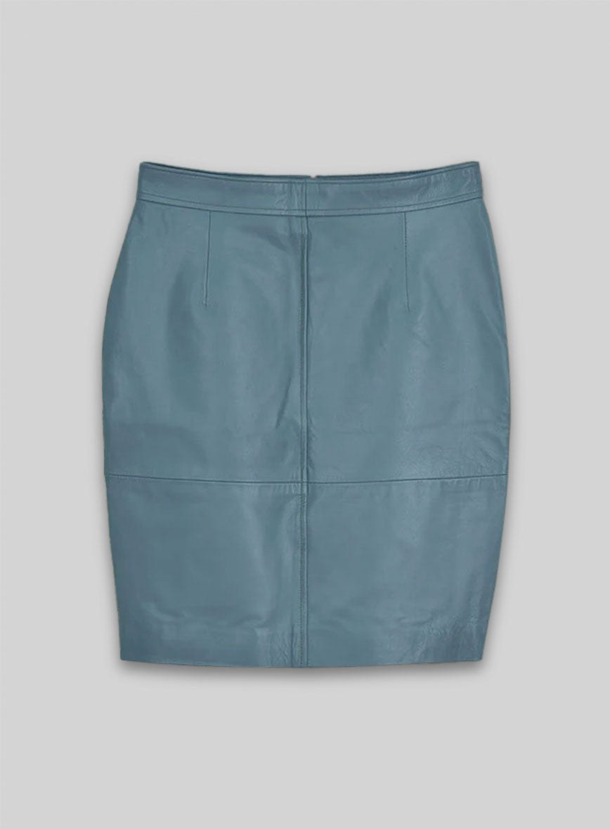 Bon Blue Meghan Markle Leather Skirt
