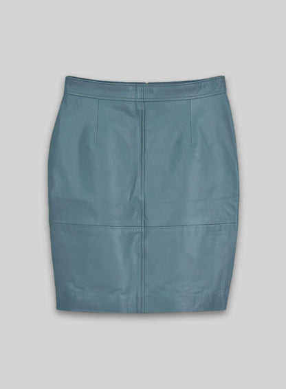 Bon Blue Meghan Markle Leather Skirt