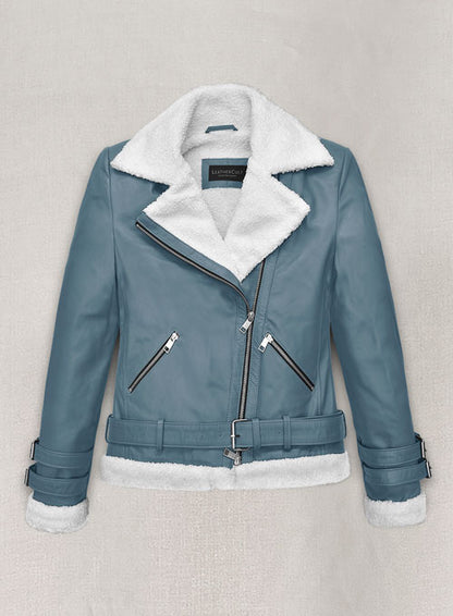 Bon Blue Rita Ora Leather Jacket #2 - LeatherCult