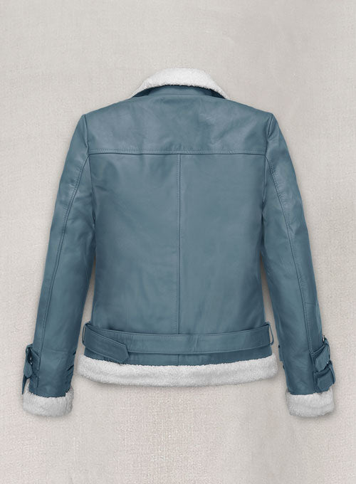 Bon Blue Rita Ora Leather Jacket #2 - LeatherCult