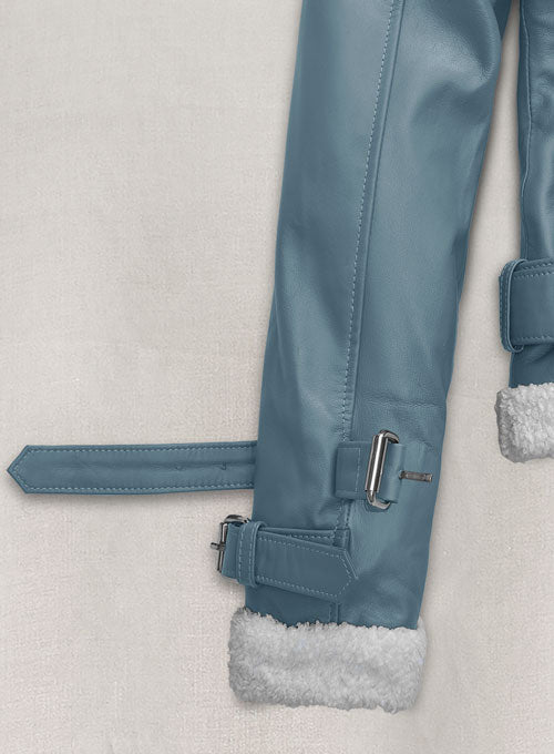 Bon Blue Rita Ora Leather Jacket #2 - LeatherCult
