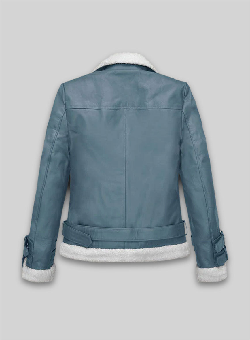 Bon Blue Rita Ora Leather Jacket #2