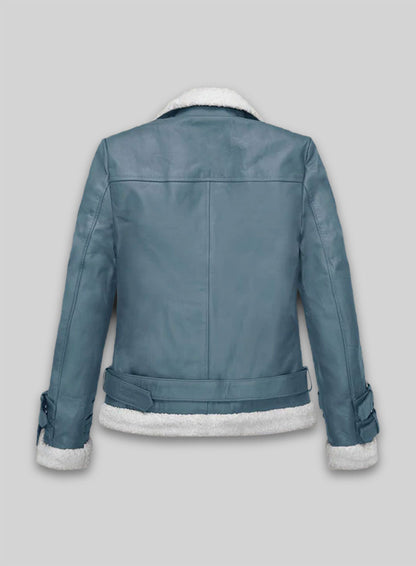 Bon Blue Rita Ora Leather Jacket #2