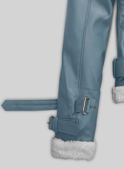 Bon Blue Rita Ora Leather Jacket #2