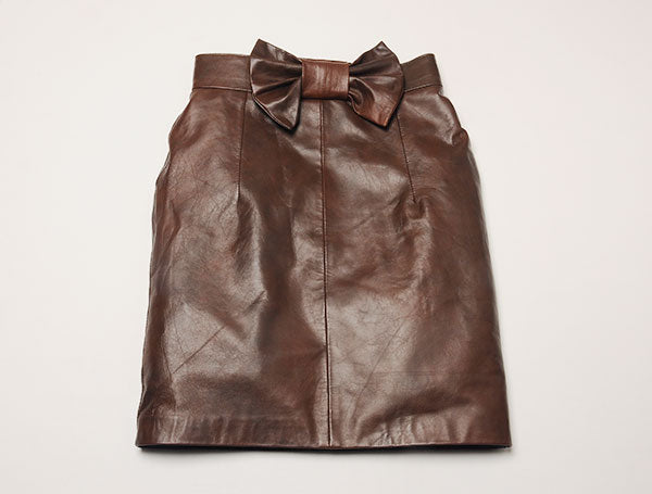 Bow Babe Leather Skirt - LeatherCult