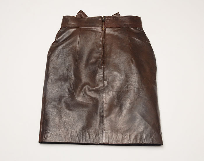 Bow Babe Leather Skirt - LeatherCult
