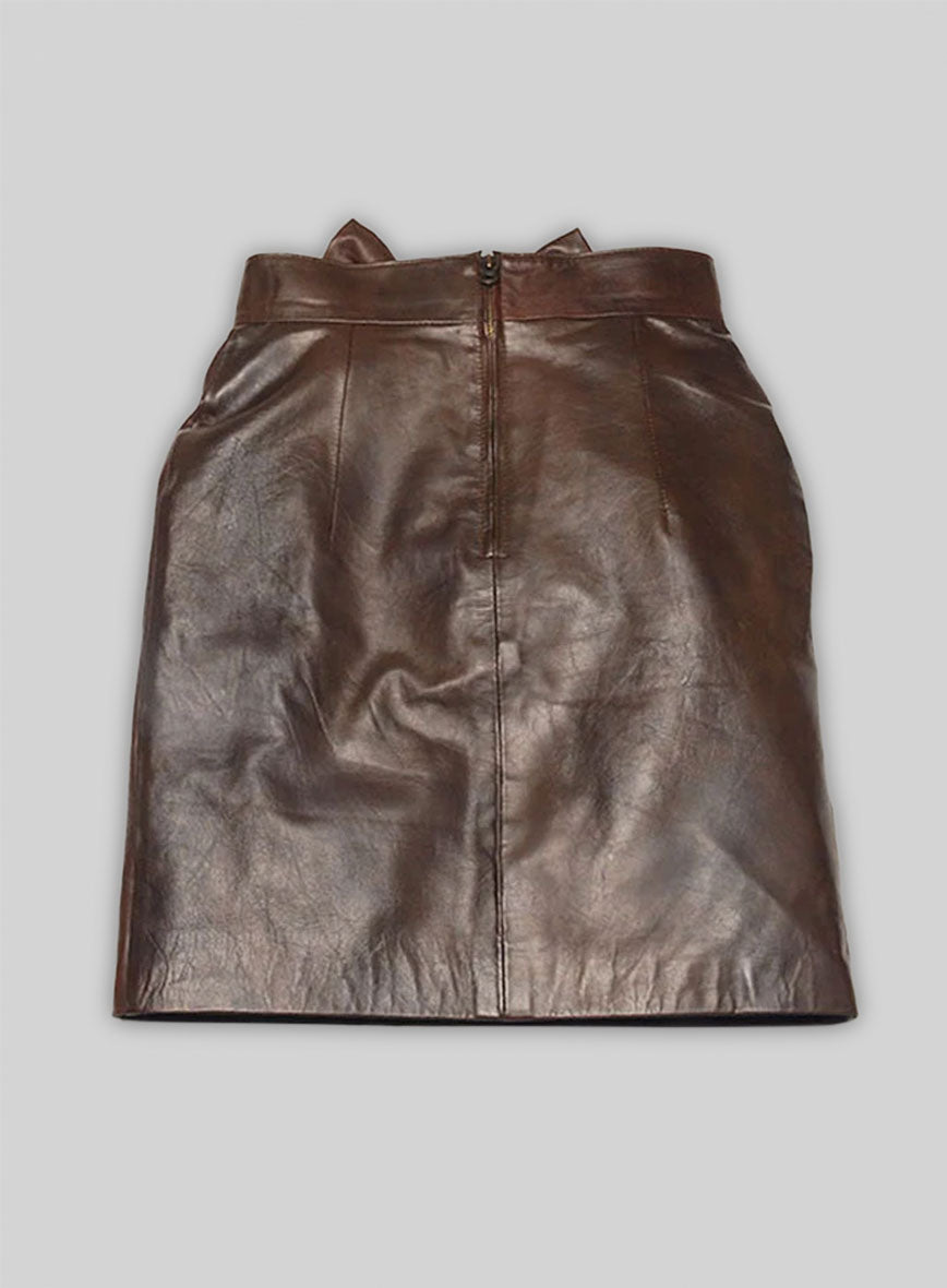 Bow Babe Leather Skirt