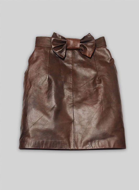 Bow Babe Leather Skirt