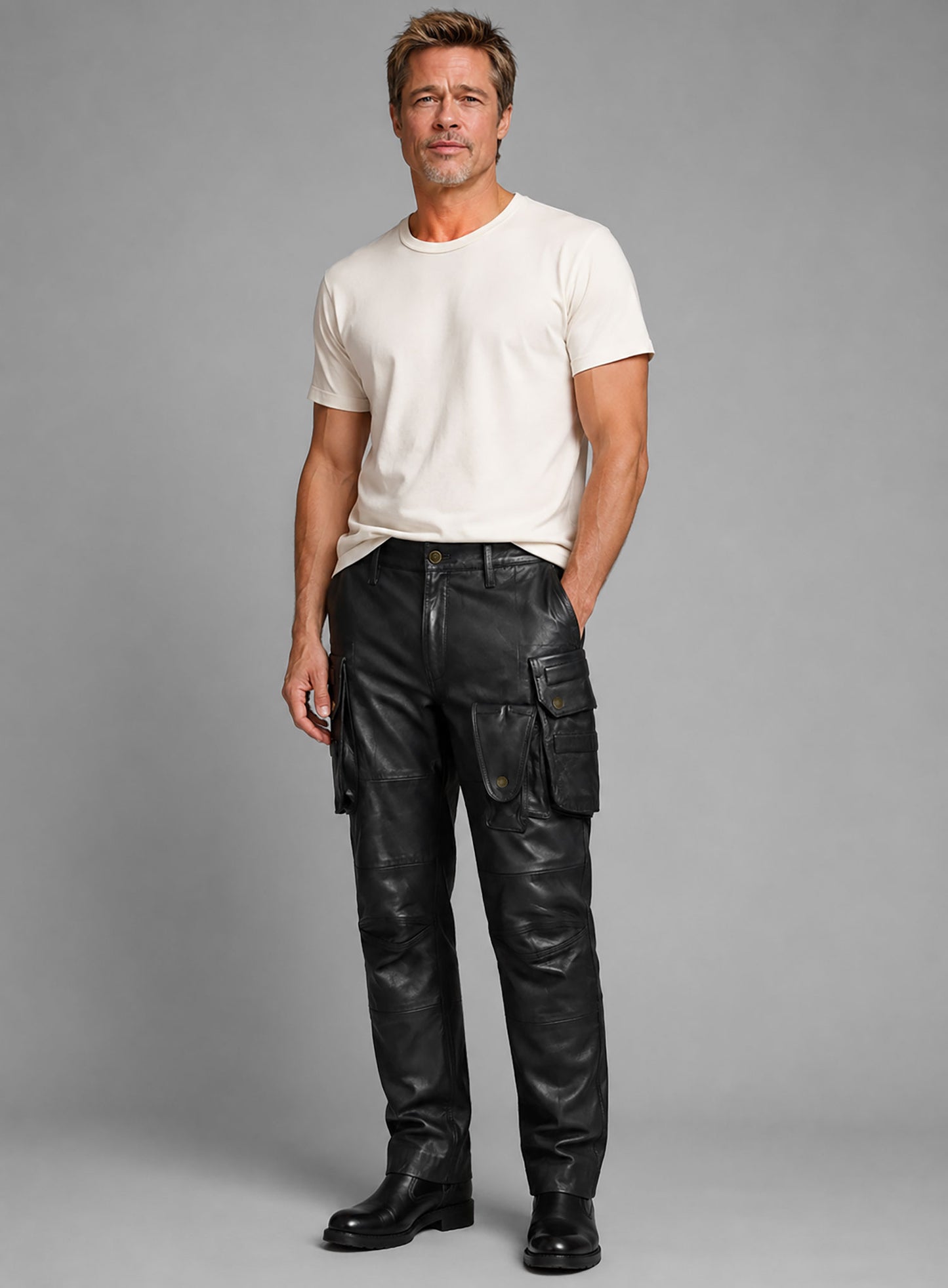 Brad Pitt Leather Pants