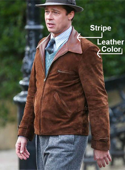 Brad Pitt Allied Leather Jacket - LeatherCult
