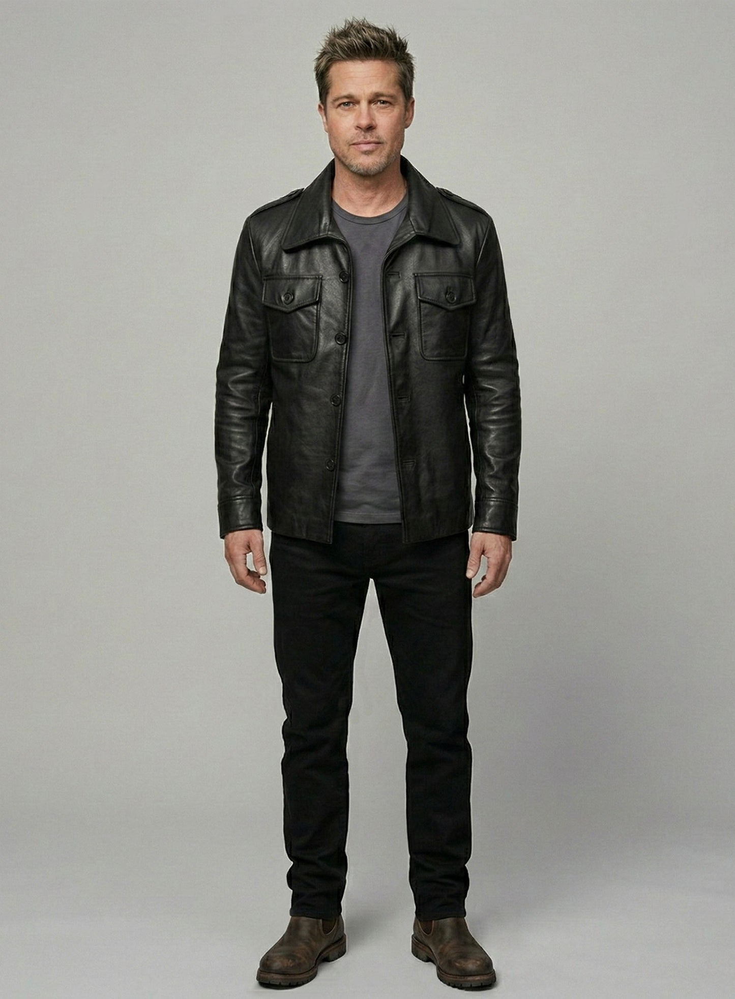 Brad Pitt Friends Season 8 Leather Jacket