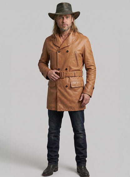Brad Pitt Legends of the Fall Leather Trench Coat