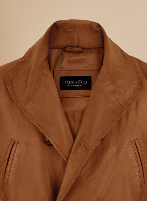 Brad Pitt Legends of the Fall Leather Trench Coat - LeatherCult